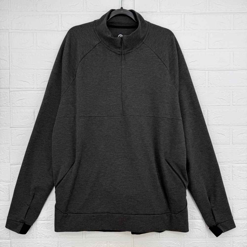 Champion 1/4 Zip Pullover Mens XXL Dark Gray Activewear Sweatshirt